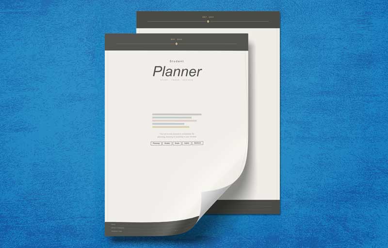 Student Planner printable PDF layout preview
